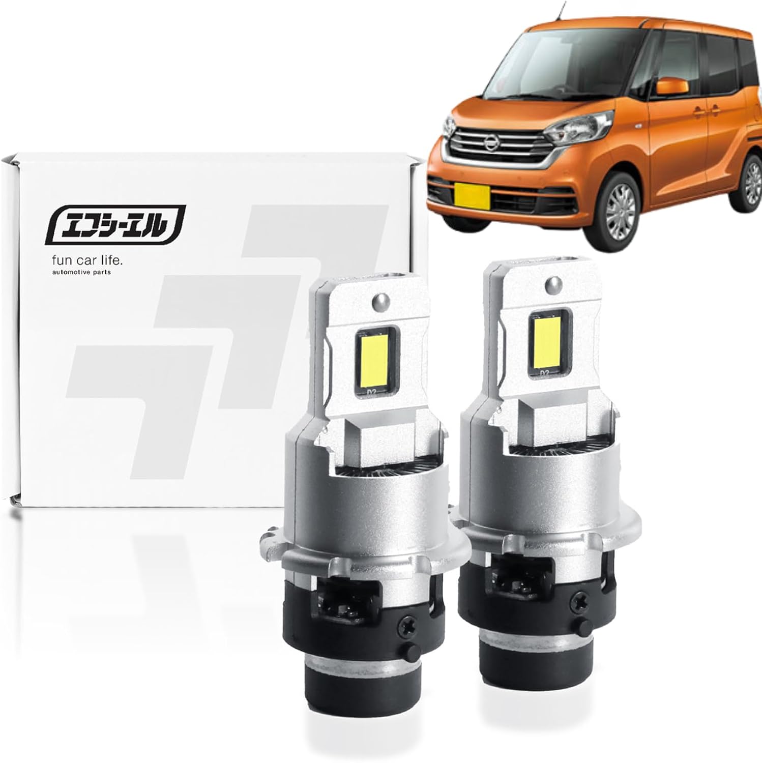 fcl.(エフシーエル) デイズ ルークス b21a d4s led ヘッドライト ポン